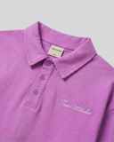 SCRIPT BOXY LONGSLEEVE POLO SUNSET PURPLE