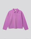 SCRIPT BOXY LONGSLEEVE POLO SUNSET PURPLE