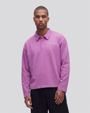 SCRIPT BOXY LONGSLEEVE POLO SUNSET PURPLE