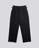 SCRIPT WIDE TROUSERS JET BLACK