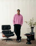 SCRIPT WIDE TROUSERS JET BLACK