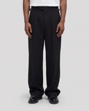 SCRIPT WIDE TROUSERS JET BLACK